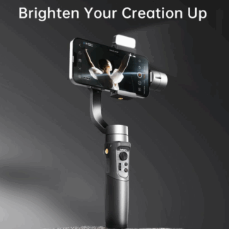 Smartphone Gimbal Stabilizer,3-Axis Phone Gimbal w/Fill Light,360° Infinite Rotation,Max Payload 280g,Android and iPhone Gimbal,YouTube, Vlogging Stabilizer